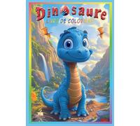 Livre de coloriage dinosaure pour enfants de 4 à 8 ans - avec 50 illustrations adorables à colorier, du brontosaure au T-Rex - idéal pour tous les jeunes passionnés de dinos