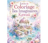 Livre de Coloriage Îles Imaginaires Kawaii: Cahier créatif pour jeunes artistes avec aventures marines, châteaux et paysages de rêve