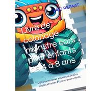 Livre de coloriage monstre cars pour enfants de 4 à 8 ans: Voitures monstres amusantes, dessins simples et faciles à colorier pour enfants