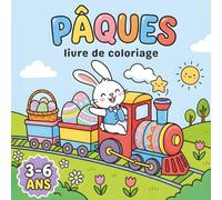 Livre de coloriage Pâques enfants 3-6 ans: Camions, tracteurs, voitures et plus encore - 40 véhicules à colorier avec lapins et œufs de Pâques - Dessins simples et amusants