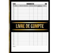 Livre De Compte: Registre Pour Suivre Recettes, Dépenses et Solde Quotidien, Pour Les Artisans, Auto Entrepreneur Petite Entreprise - Format A4