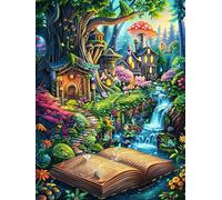 Livre de conte de fées dans le jardin de forêt Puzzle 500 Piezas Cartón Grueso Para Adultos Mitos cuento de hadas Entretenimiento Casero Alivio Estrés Compatible Marco Estándar Regalo Original 500 PCS