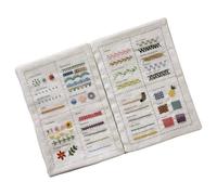 Livre De Miniature Créatif - Cahier D’Exercices De Points De Broderie Sur Tissu, Kit Compact De Pour Débutantes | Accessoires Artisanaux Pour Femmes Maman Étudiantes Et Passionnées De