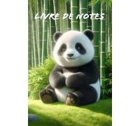 Livre de notes | 100 pages | 6 x 9 pouces: Carnet de note ligné de 100 pages avec décor intérieur et extérieur Panda