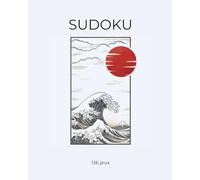 Livre de Sudoku Vague Japonaise Minimaliste: 136 grilles de Sudoku classiques pour adultes | Grand format 20x25 cm | Design japonais élégant | Livre zen avec solutions