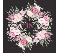 Livre d'Or 18 Ans - Anniversaire Majorité Élégant: 41 Pages Premium Couleur | Format Carré 21,5x21,5cm | Fleurs Aquarelle Pivoine Rose Pastel | Cadeau Souvenir Félicitations Dédicaces