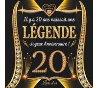 Livre d'or 20 ans: 20 Ans Anniversaire Souvenir | 100 pages à personnaliser avec des photos et des messages | Cadeau original famille hommes et femmes.