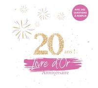 Livre d'or anniversaire 20 ans avec questions à remplir