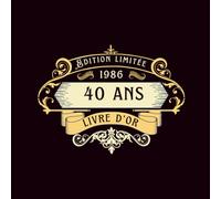 Livre d'or anniversaire 40 ans 1986 rétro vintage: Cadeau pour fêter les 40 ans, carnet souvenir 100 pages de messages ou photos, format carré