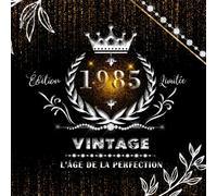 Livre d'or Anniversaire 40 Ans - Édition Limitée Vintage 1985 : Argent, Or & Diamants: 120 pages blanches vierges/ Format 21 cm x 21 cm / Couverture souple