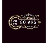Livre d'or anniversaire 80 ans 1946 rétro vintage: cadeau pour fêter les 80 ans, carnet souvenir 100 pages de messages ou photos, format carré