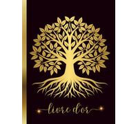 Livre d'or Arbre de vie: Noir et Doré | Couverture RIGIDE | Mariage, Anniversaire, EVJF, Baptême, Communion, Départ en Retraite | Grand format | 100 Pages Vierges à Personnaliser | Style chic, Elégant