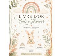 Livre d'Or Baby Shower: EN COULEUR, Thème Foret, Lapin. Jeu de pronostics des invités, gender reveal et révélation du genre - activité souvenir à ... mots - cadeau future maman, fête prénatale