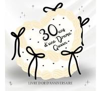 Livre d'or d'anniversaire - 30 ans: Souvenir d'anniversaire pour femme - Noir Blanc Noeud