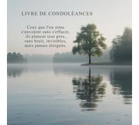 Livre d'or de Condoléances funéraires français, thème nature et arbre de vie