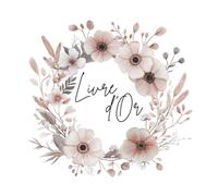 Livre d'or élégant avec pages intérieures blanches à remplir soi-même - couverture souple, 116 pages - idéal pour les mariages, baptêmes, anniversaires, rentrées scolaires et occasions spéciales