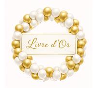 Livre d'Or Mariage Blanc et Or : Guest Book Élégant pour Messages, Souvenirs, Conseils et Photos des Invités | 123 Pages | Format 21,59 x 21,59 cm: Un ... vœux, anecdotes et messages de vos proches