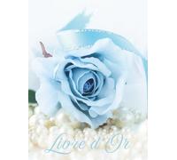 Livre d'Or Mariage: Bleu, COUVERTURE RIGIDE | Livre d'Or Mariage Bleu, Blanc, Elégant & Chic à Personnaliser Avec des Mots, Photos, Précieux Souvenirs ... Personnalisables | Grand Format A4 Relié