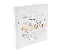 Livre d'or retraite Blanc et or (x1)