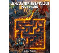 Livre Labyrinthe en Couleur pour 4-6 ans: Grand Cahier d'activités Illustré pour les Enfants d'âge Préscolaire, 40 Jeux de Labyrinthe Faciles et Amusantes avec Réponses