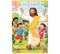 Livro cristão para colorir com 80 desenhos 3D infantis