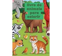 Livro de animais para colorir com 75 desenhos 3D
