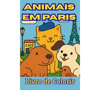 Livro de Colorir Animais em Paris