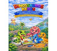 Livro de Colorir de Dinossauros Bebés para Crianças de 3 a 8 Anos: Desenhos Grandes e Fáceis para Colorir