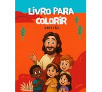 Livro de Colorir Infantil com Histórias da Bíblia: 40 Páginas com Cenas Bíblicas para Colorir | Formato Grande 21,59 x 27,94 cm | Atividades Cristãs para Crianças