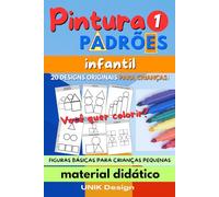 LIVRO DE COLORIR PARA CRIANÇAS 1 - COM DESENHOS DE PADRÕES GEOMÉTRICOS BÁSICOS: Livro para pintar padrões para crianças - Com 20 desenhos (LIBROS PÀRA PINTAR PATRONES - Diseños de patrones originales)
