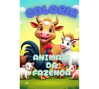 Livro para colorir animais da fazenda com 75 desenhos
