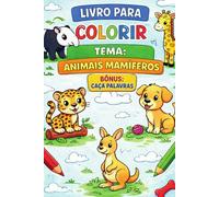 livro para colorir: animais mamíferos