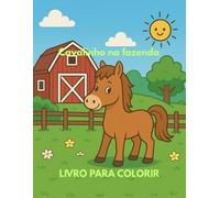 Livro para colorir - cavalinho na fazenda