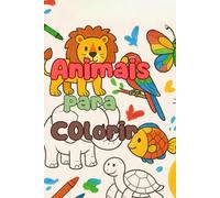 Livro para colorir de animais com 33 desenhos 3D