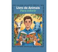 Livro para colorir de animais com 75 desenhos 3D infantis