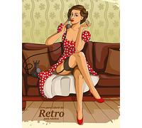 Livro para Colorir de Retro para Adultos: 1