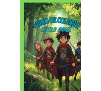 Livro Para Colorir Estilo Anime com 75 desenhos