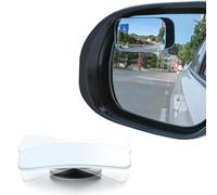 LivTee Espejo de punto ciego, rectangular en forma de vidrio HD sin marco, convexo, espejo de visión trasera con ángulo ancho ajustable Stick para coches, SUV y camiones, Pack de 2