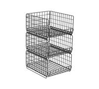 Liwankaqi 3 unidades organizador de armario extensible, cajón para armario, apilable, plegable, armario de metal para armario, cocina, salón, lavandería