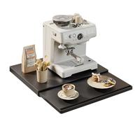 Liwankaqi Bandeja extensible para la encimera, estante para microondas con estante extensible, estante organizador para microondas, cafetera, electrodomésticos pequeños