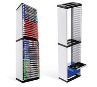 Liwankaqi Game Storage Torre Soporte para PS5, organizador vertical para 36 discos de juego, compatible con PS5, PS4 y otras bolsas de juegos