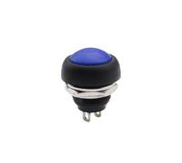 liwei Store 100 miniinterruptores de 2 pines, 12 mm, 1 A, impermeables, PBS33B, 12 V, pulsador momentáneo, reinicio, sin bloqueo.(Blue)