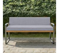 LIWEIREN Cojín para Banco 39 x 54 cm Suave, Lavable Cojín Grueso Uso Interior y Exterior para Cocina, Jardín, Terraza y Más, Gris Claro