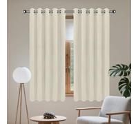 LIWEIREN Cortinas de Dormitorio Comedor 100 x 120 cm Cortinas Termicas Aislantes Frio y Calor Tende per Interni Moderne para Sala Cuarto Dormitorio Comedor Cocina Salón, Beige