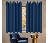 LIWEIREN Cortinas Dormitorio Blackout 150 x 220 cm Isolanti Termiche Protezione Della Privacy Cortina Habitacion Opaca Termica per Camera da Letto e Soggiorno, Azul Oscuro