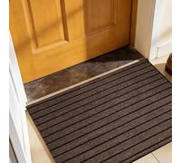 LIWEIREN Tapete de Bienvenida 80 x 90 cm para Una Entrada Limpia Alfombrilla de Entrada Exterior e Interior para Puerta Interior y Exterior, Pasillo, marrón