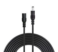 Liwinting 2 Metros Cable de Extensión 2.1mm x 5.5mm Plug DC Macho a Hembra Conector para Adaptador de Corriente, LED, Cámara CCTV Potencia, Coche, Monitores y Más - Negro