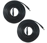 Liwinting 2 Piezas 2m DC Cable de Extensión de Alimentación 1,35 mm x 3,5 mm Macho a Hembra Cable de Extensión, Adecuado para Adaptador de Corriente, Cámara IP Inalámbrica y Mucho Más - Negro