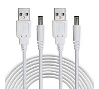 Liwinting 2X 1m/3.3ft Cable USB a DC, USB to DC Cable 5V 5.5mm / 2.1mm DC Barrel Male Jack Convertidor Cable de Carga de alimentación para Luces de Tira Led, CCTV, cámara Foscam, enrutador, etc.