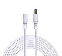 Liwinting 3 Metros Cable de Extensión 2.1mm x 5.5mm Plug DC Macho a Hembra Conector para Adaptador de Corriente, LED, Cámara CCTV Potencia, Coche, Monitores y Más - Blanco